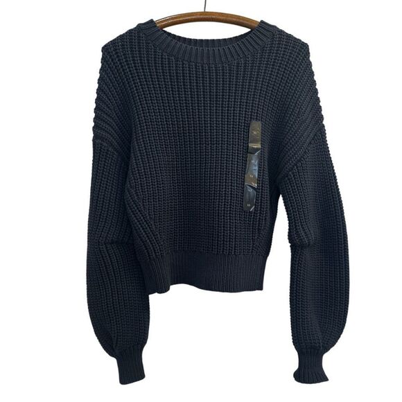 BANANA REPUBLIC Dark Black Knit Sweater NWT - Picture 1 of 7